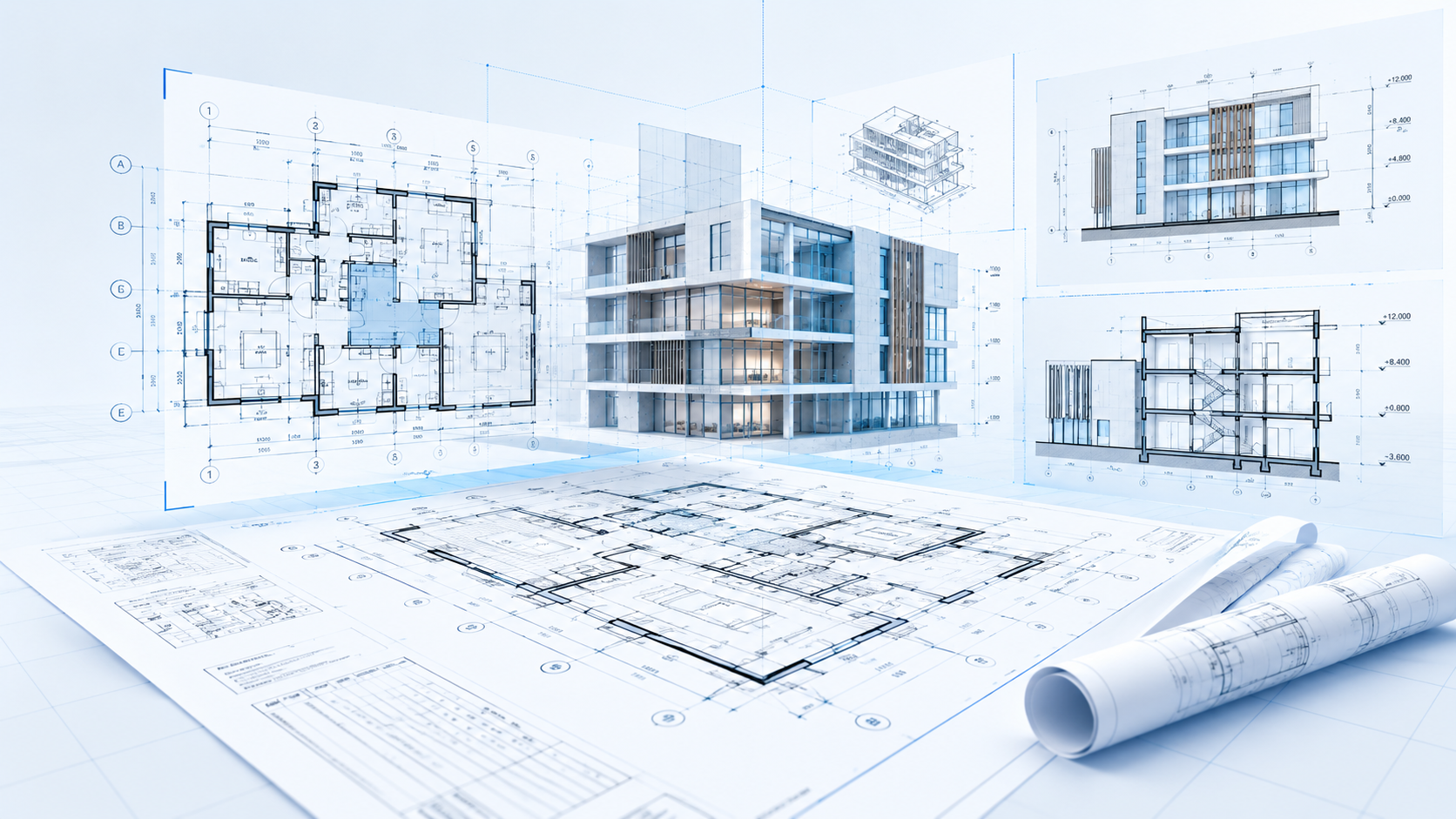 Technical architectural drawing